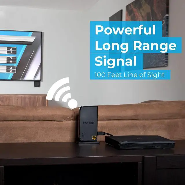 Alt view image 2 of 6 - Aries Home+ Wireless HDMI 2X Input Transmitter & Receiver for Streaming HD 1080p 3D Video and Digital Audio from Cable Box, Satellite, Bluray, DVD, PS4, PS3, Laptops, PC (NAVS502)