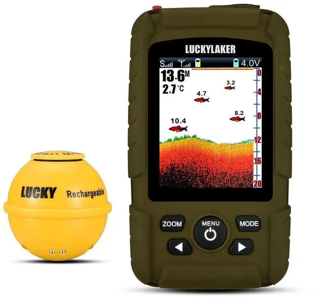 Main image of Portable Sonar Fish Finder Boat Depth Fishing Fish Finders Waterproof Handheld Wireless Fishing Finder Kayak Transducer Depth Finders for Ice Fishing Sea