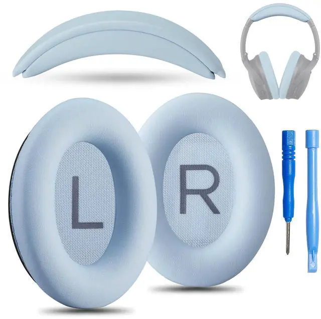 Main image of Replacement QC Ear Pad/Headband Pad Cushion. Compatible with Bose QuietComfort (2023) QC45 QCSE QC35 II Wireless Noise Cancelling Headphones (Moonstone Blue) Easy DIY Fit