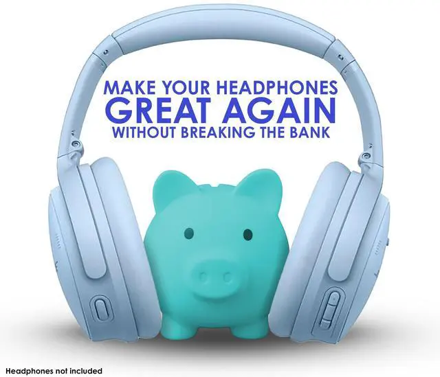 Alt view image 2 of 7 - Replacement QC Ear Pad/Headband Pad Cushion. Compatible with Bose QuietComfort (2023) QC45 QCSE QC35 II Wireless Noise Cancelling Headphones (Moonstone Blue) Easy DIY Fit