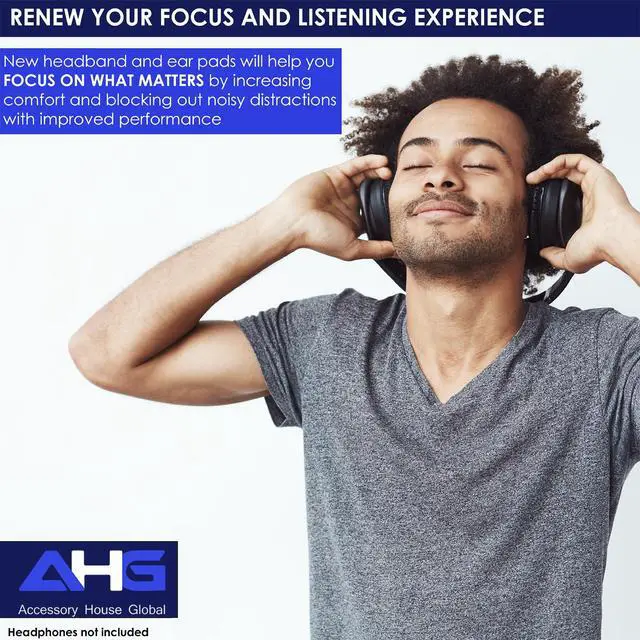 Alt view image 7 of 7 - Replacement QC Ear Pad/Headband Pad Cushion. Compatible with Bose QuietComfort (2023) QC45 QCSE QC35 II Wireless Noise Cancelling Headphones (Moonstone Blue) Easy DIY Fit