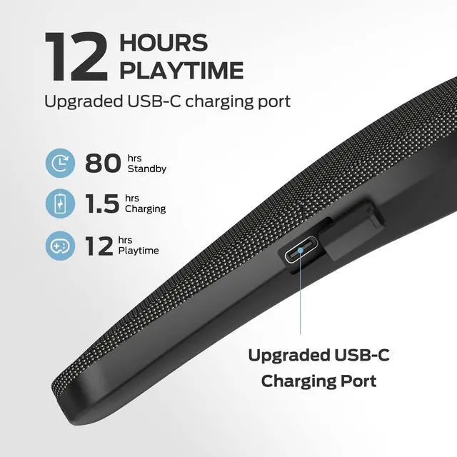 Alt view image 5 of 7 - Boomerang Neck Speaker Bluetooth Wireless