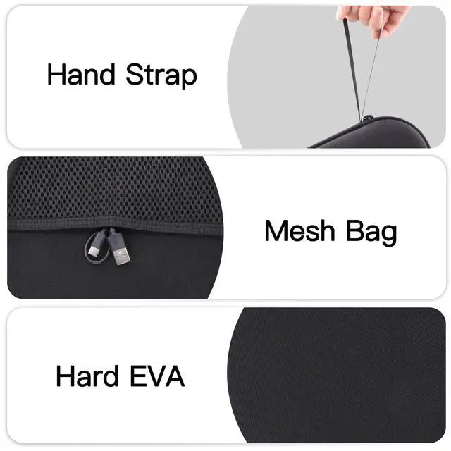 Alt view image 3 of 7 - Hard Case for Bose QuietComfort/QuietComfort Ultra Ultra Headphones | Compatible with Bose QuietComfort/QuietComfort Ultra/QuietComfort Ultra 2nd Gen Headphone, Portable Carrying Box, Black Case