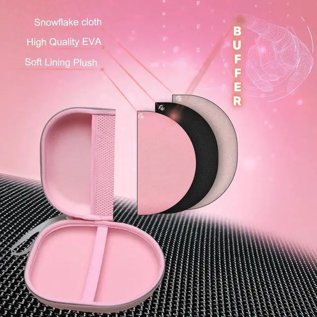Alt view image 6 of 7 - Hard Case for Sony WH-CH720N /WH-CH520/ULT WEAR Headphones, Pink | Compatible with Sony/JBL/Soundcore/BERIBES/TOZO/KVIDIO Headphone, Wireless Headphone Storage Protective Case for Travel Home