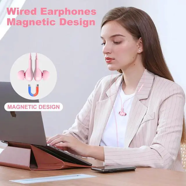 Alt view image 6 of 7 - USB C Headphones Wired Earbuds for iPhone 17 16/15 Pro Max/iPad Pro, with HiFi Mic Volume Control Type C Earphones for Samsung Galaxy S26/S25/S24/S23 Ultra, Noise Cancelling for iPhone 15 Headphones