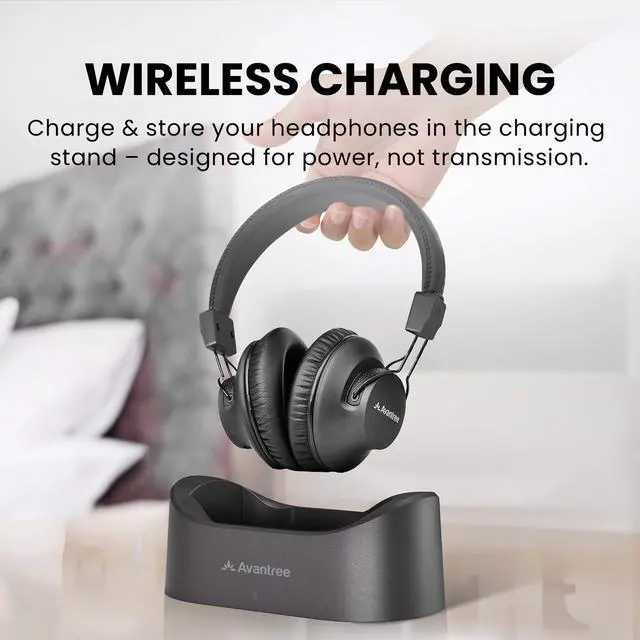 Alt view image 3 of 6 - Audition 3 - Bluetooth Over-Ear Headphones with Wireless Charging Dock, 50H Battery, aptX-Adaptive, Clear Voice, Compatible with Bluetooth TVs