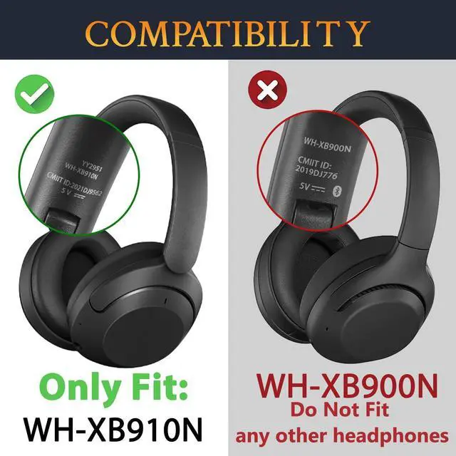 Alt view image 2 of 5 - Headband for Sony WH-XB910N Extra BASS Noise Cancelling Headphones (Do Not Fit WH-XB900N), Replacement Headstrap Pad Repair Part - Black