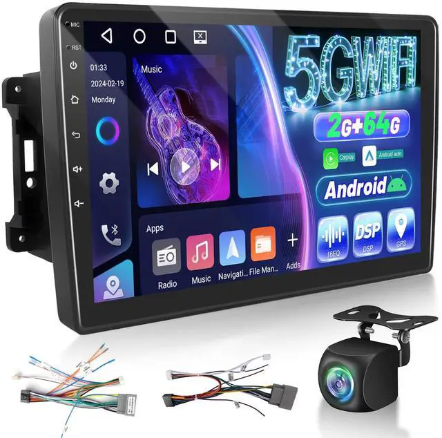Main image of Car Radio Stereo for Jeep Wrangler JK 2007-2018 Compass Grand Cherokee Dodge Ram with Carplay/Android Auto Upgrade 2GB+64GB