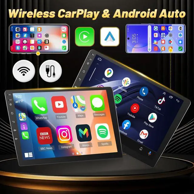 Alt view image 3 of 7 - Car Radio Stereo for Jeep Wrangler JK 2007-2018 Compass Grand Cherokee Dodge Ram with Carplay/Android Auto Upgrade 2GB+64GB