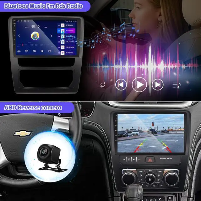 Alt view image 6 of 7 - 4+64G Car Radio for Chevrolet Chevy Traverse 9 inch Touch Screen 2013 2014 2015 2016 2017 Stereo,Wireless Carplay/WiFi/Bluetooth/EQ Audio/Andriod Auto/AM/FM/Navigation/AHD Camera