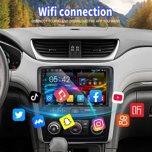 Alt view image 7 of 7 - 4+64G Car Radio for Chevrolet Chevy Traverse 9 inch Touch Screen 2013 2014 2015 2016 2017 Stereo,Wireless Carplay/WiFi/Bluetooth/EQ Audio/Andriod Auto/AM/FM/Navigation/AHD Camera