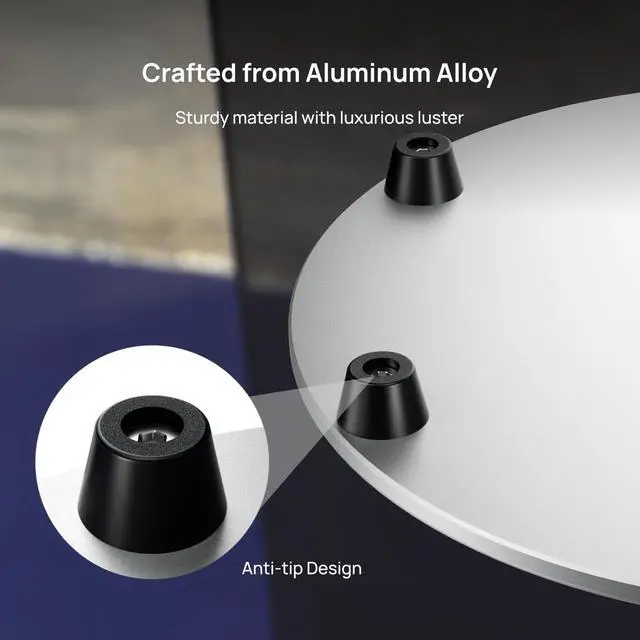 Alt view image 5 of 7 - Floor Speaker Stand Pair,31Inch Height Speaker Stand for Home Theater, 8.8LB Capacity Sturdy Metal Audio Mount with Anti-Slip Base, Only Compatible with Thunderbeat Speakers