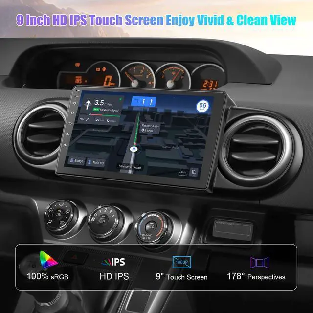 Alt view image 7 of 7 - (8Core + 64GB) Car Radio Stereo for Toyota Scion XB 2007-2019, 7" QLED Touchscreen with Wireless CarPlay & Android Auto& Mirror Link, Android 15 System