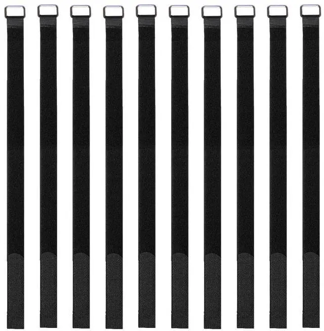 Main image of 10 Pack 50 Inch Heavy Duty Adjustable Velcro Straps,Tie Down Straps | Reusable Long Hook and Loop Cinch for Multi-Purpose Securing, Luggage, Bike, Outdoor & Cable Management
