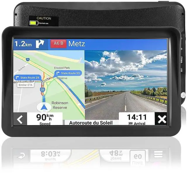 Main image of Car GPS Navigation Truck RV, 2026 Map 9 inch Touch Screen Car GPS (Free Updates), Truck GPS Commercial Drivers, Voice Turn Direction Guidance, Support Speed and Red Light Warning