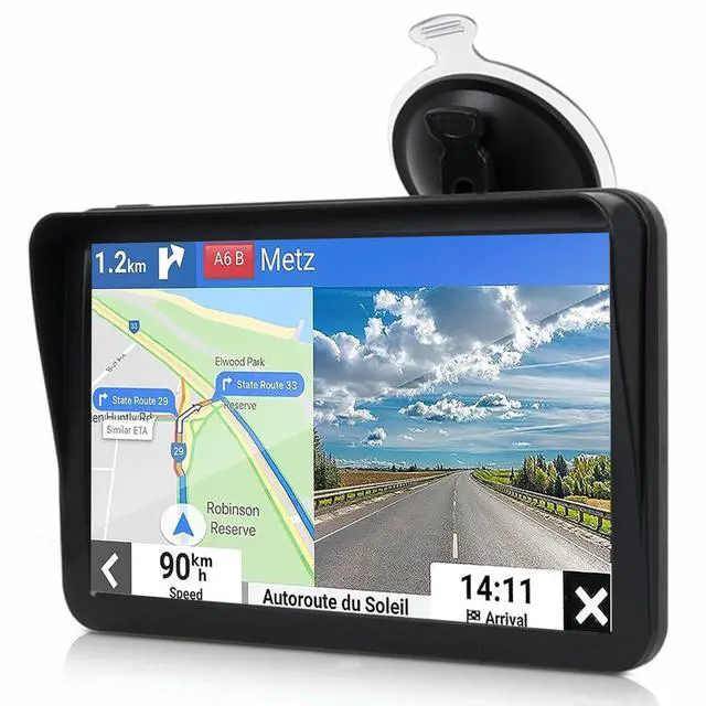 Alt view image 2 of 7 - Car GPS Navigation Truck RV, 2026 Map 9 inch Touch Screen Car GPS (Free Updates), Truck GPS Commercial Drivers, Voice Turn Direction Guidance, Support Speed and Red Light Warning