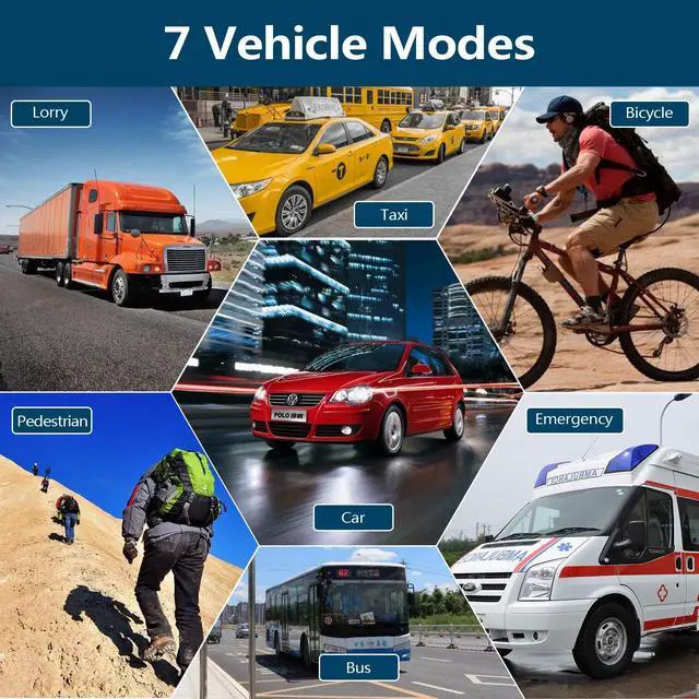 Alt view image 5 of 7 - Car GPS Navigation Truck RV, 2026 Map 9 inch Touch Screen Car GPS (Free Updates), Truck GPS Commercial Drivers, Voice Turn Direction Guidance, Support Speed and Red Light Warning