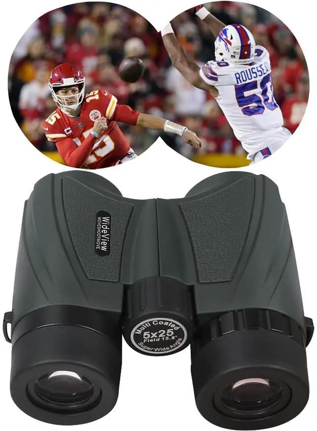Main image of 5x25 15.8° Ultra Wide Angle Binoculars for Sports Large Field of View, 829ft/ 1000yds Compact Binoculars for Spectator Sports Portable for NFL, Golf, Tennis, Baseball, Badminton