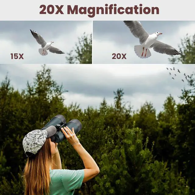 Alt view image 4 of 7 - Astronomy Binoculars - 20x80 for Adults, Outdoor Waterproof Binoculars for Bird Watching, Travel and Stargazing with Tripod Adapter and Carrying Bag