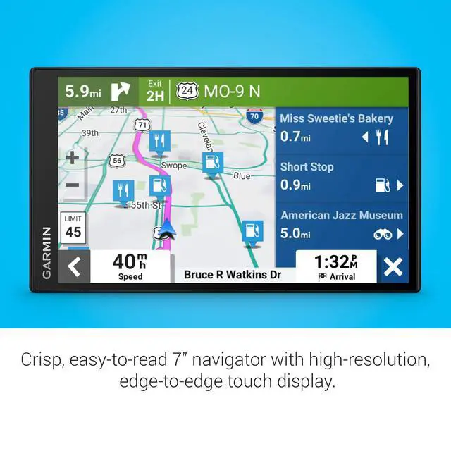 Alt view image 3 of 5 - Garmin DriveSmart 86, 8-inch Car GPS Navigator with Bright, Crisp High-resolution Maps and Garmin Voice Assist