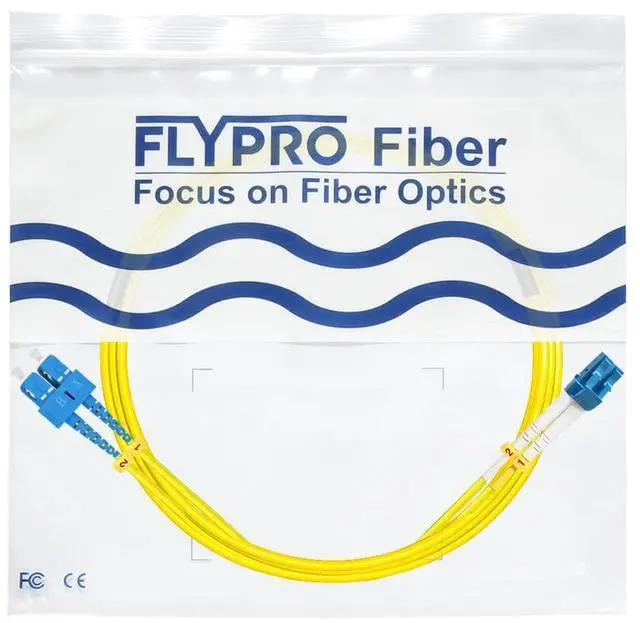 Alt view image 7 of 7 - OS2 SC to LC Single Mode Fiber Patch Cable 10M/33ft | SMF Singlemode, Duplex 9/125um, 10G/40G/100G, Fiber Optic Cord Length Options: 1m-50m, LSZH