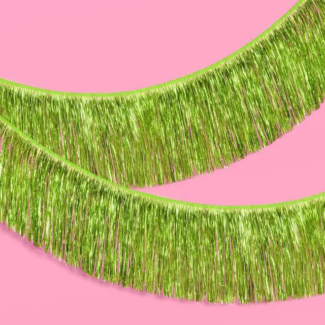 Main image of Lime Green Fringe Banner - 4 ft. | Margarita Bachelorette Gift | Party Decorations, Party Supplies, Birthday Photo Booth, Bach Decor, Bridal Shower Backdrop