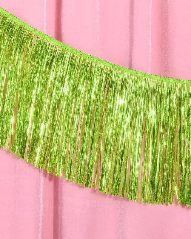 Alt view image 6 of 7 - Lime Green Fringe Banner - 4 ft. | Margarita Bachelorette Gift | Party Decorations, Party Supplies, Birthday Photo Booth, Bach Decor, Bridal Shower Backdrop