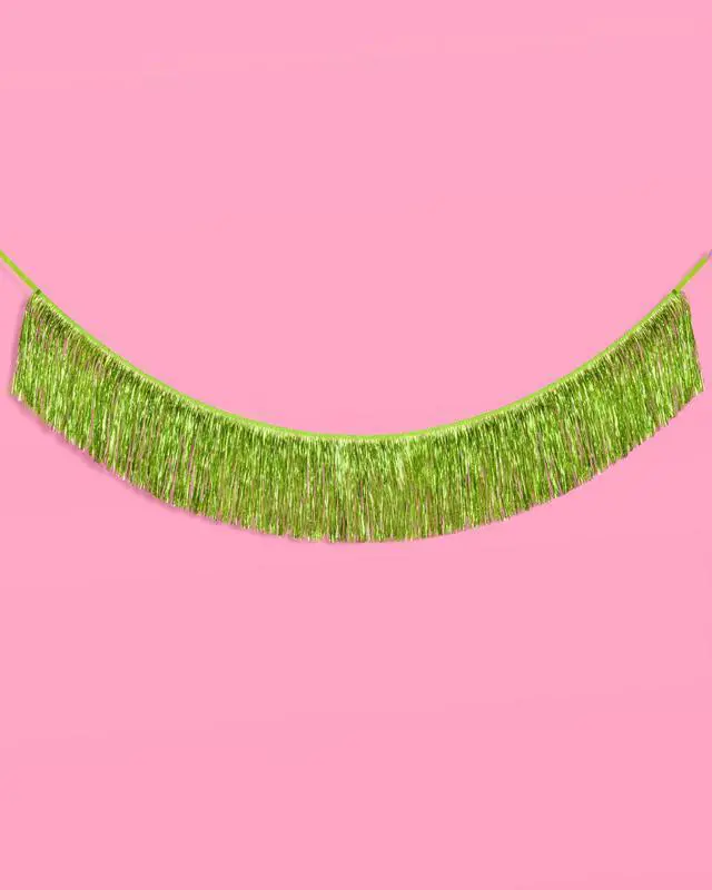 Alt view image 7 of 7 - Lime Green Fringe Banner - 4 ft. | Margarita Bachelorette Gift | Party Decorations, Party Supplies, Birthday Photo Booth, Bach Decor, Bridal Shower Backdrop