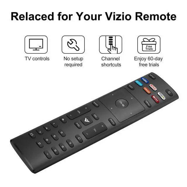Alt view image 3 of 7 - 2 Pack Remote Replacement for VIZIO Smart TV Remote | Universal Replacement Control for Vizio TV Remote Compatible for VIZIO All LED LCD HD 4K UHD HDR Smart TV