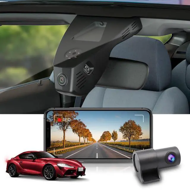 Main image of Front 4K+Rear 1080P Dash Cam Adapts for Toyota GR Supra 2020-2026 (HD2-4031), Integrated OEM Look, 2 Way HD Video, WiFi & APP, Loop Recording, Collision Detection, Easy to Set, 128GB Card