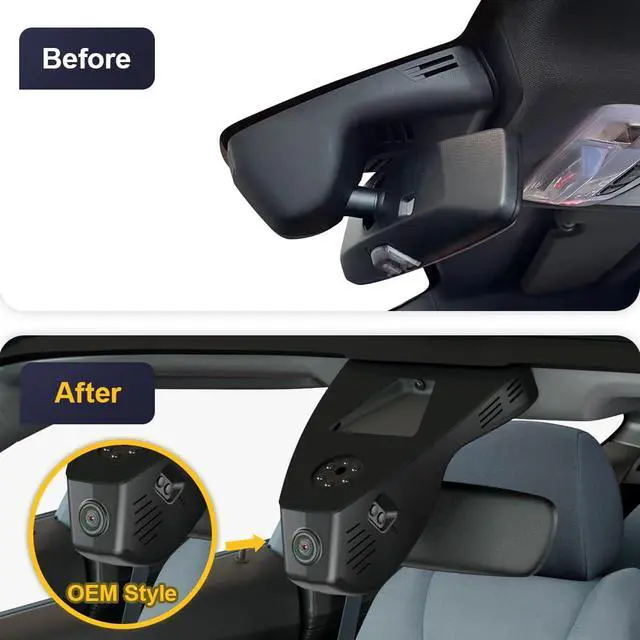 Alt view image 3 of 7 - Front 4K+Rear 1080P Dash Cam Adapts for Toyota GR Supra 2020-2026 (HD2-4031), Integrated OEM Look, 2 Way HD Video, WiFi & APP, Loop Recording, Collision Detection, Easy to Set, 128GB Card
