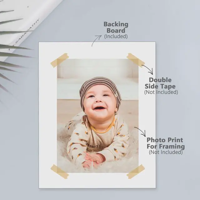 Alt view image 6 of 7 - 100 Pack Backing Boards, 8x10 Uncut White Mat Boards | Acid-Free Backerboards for Art Prints, Ideal for Photos, Pictures, Prints, and Frames