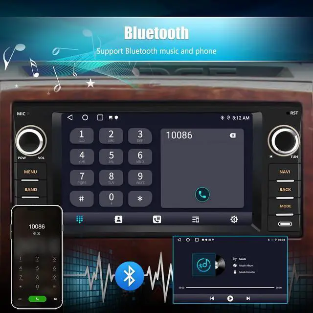 Alt view image 3 of 7 - Car Radio Stereo for Dodge RAM 1500 2500 3500 2009-2012 Wireless CarPlay | for Dodge RAM 1500 2500 3500 2009 2010 2011 2012 with Wireless CarPlay/Android Auto/GPS/HD Backup Camera