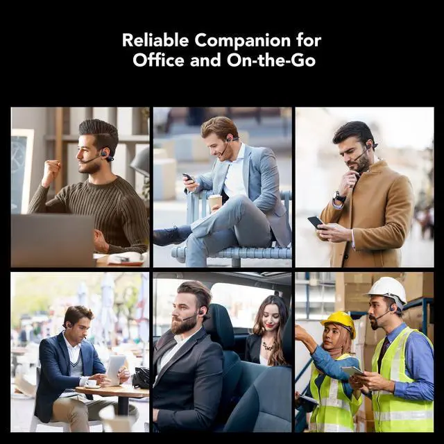 Alt view image 7 of 7 - OpenEar Pro Bluetooth Headphones with ENC Noise Reduction Mic | HiFi 4 DSP, Multi-Point Connection, Soft Silicone, Long Battery Life, One Button Mute, Sweatproof, Portable Headset