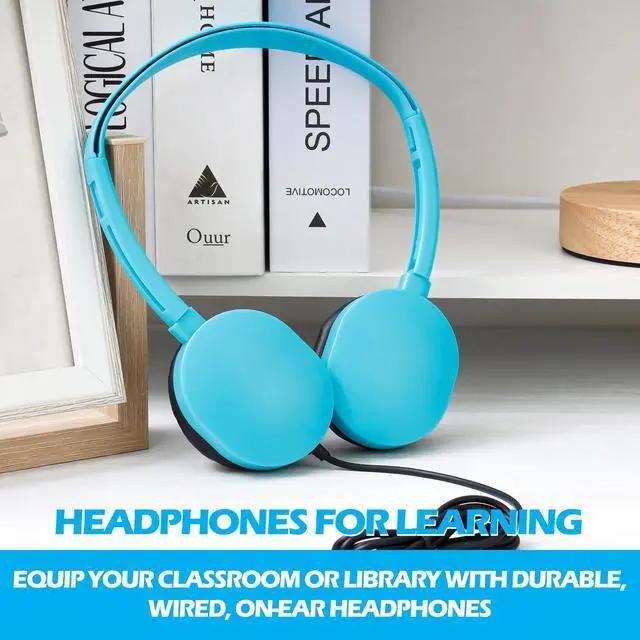 Alt view image 4 of 7 - Kids Headphones Bulk 10 Pack for Classroom School,3.5mm Jack | Class Set of Headphones for Students Teens Children 3.5mm Jack