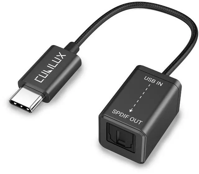 Main image of USB C to SPDIF Transmitter, Unidirectional Type C to Optical Audio Output Adapter with 192KHz/24bit DAC for MacBook Pro/Air, Laptop, Computer