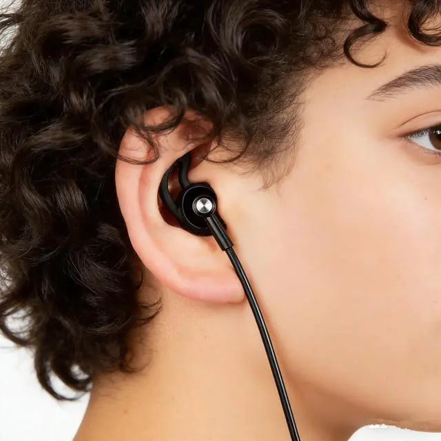 Alt view image 5 of 7 - Wired Air Tube Anti-Radiation Headphones with Microphone, USB-C Plug, Radiation-Free Safe Earbuds for iPhone 15/16/17 Series, Android Phones& All USB-C Devices. (Black)