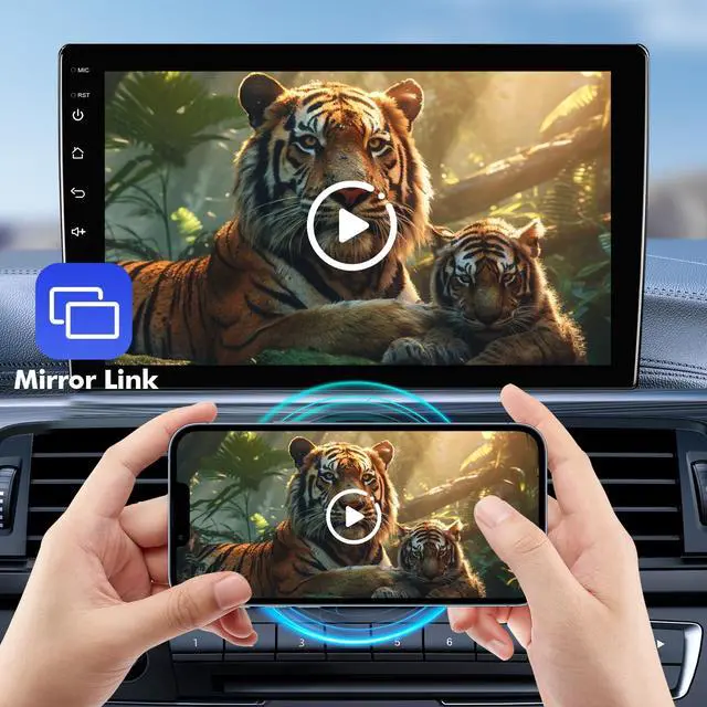 Alt view image 6 of 6 - 4+64GB 9 Inch Touchscreen Android 14 Car Radio Stereo for Ford Mustang 2015-2020 with CarPlay/Android Auto Car Radio, Support WiFi 6, Bluetooth,5.4, Backup Camera, SWC