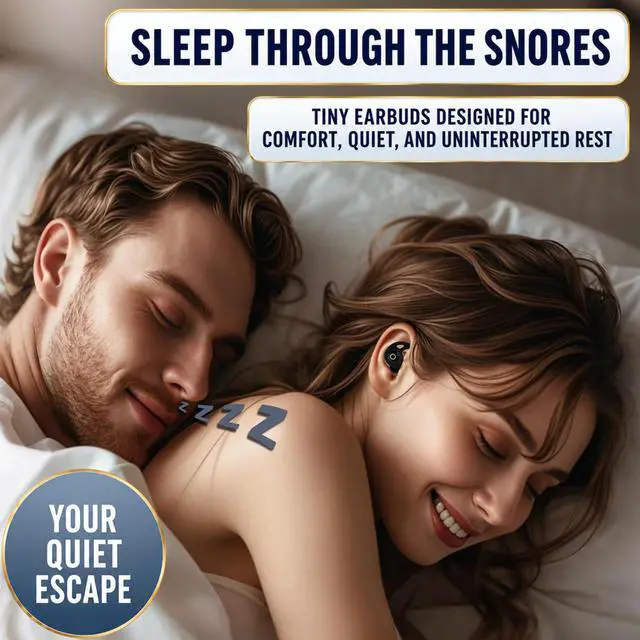 Alt view image 5 of 7 - Sleep Earbuds Ultra-Thin Invisible Headphones for Side Sleepers, 8-Hour Battery(24h w/Case) No Buttons, No Lights, No Alerts, Noise Blocking, Bluetooth, Gift for Him & Her, Mom & Dad - 2nd Gen