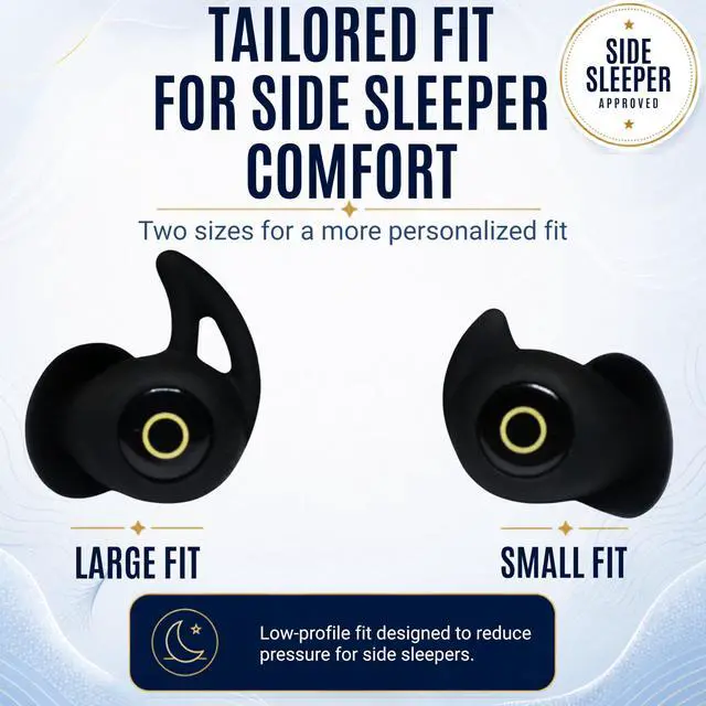 Alt view image 7 of 7 - Sleep Earbuds Ultra-Thin Invisible Headphones for Side Sleepers, 8-Hour Battery(24h w/Case) No Buttons, No Lights, No Alerts, Noise Blocking, Bluetooth, Gift for Him & Her, Mom & Dad - 2nd Gen