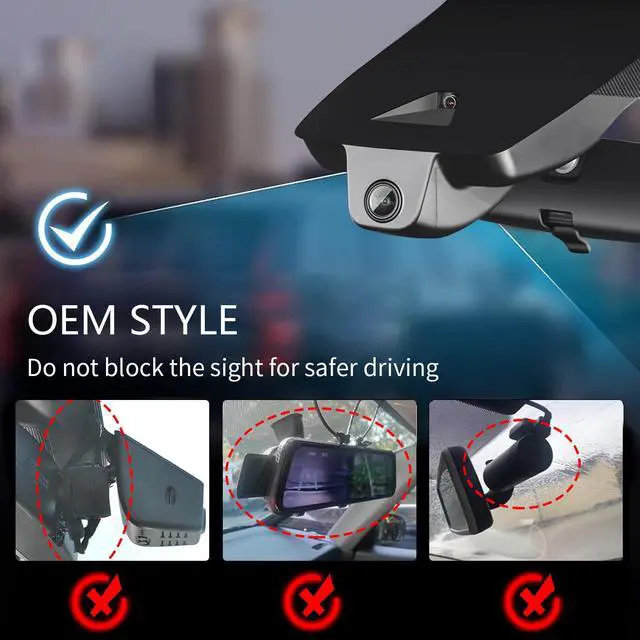 Alt view image 7 of 7 - 4K Dash Cam for Toyota Sienna Gen4 XL40 2021-2026 | LE Limited XLE Platinum XSE etc, Integrated OEM Look, UHD 2160P Video, App & WiFi, GPS, 64GB Card