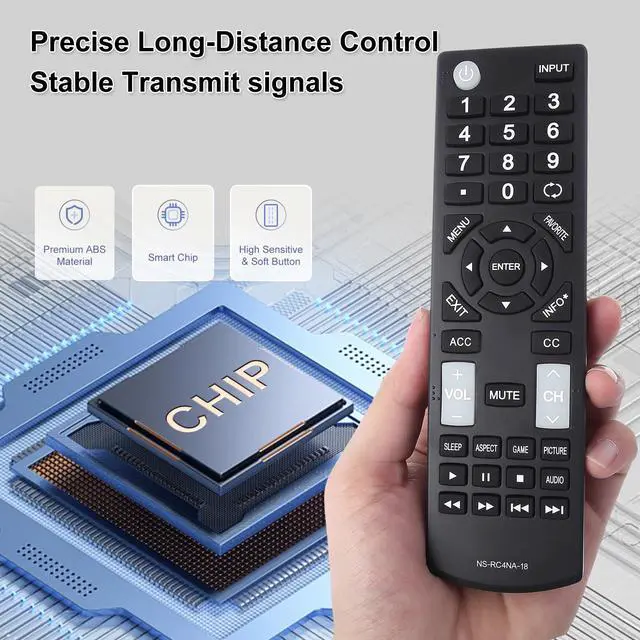 Alt view image 2 of 7 - NS-RC4NA-18 Universal Replacement TV Remote Control Fit for All Insignia Smart TVs