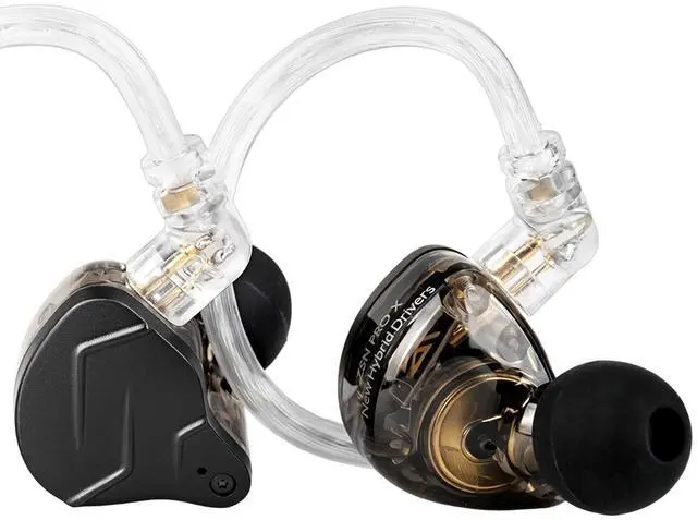 Main image of KZ ZSN PRO X Gaming Earbuds in Ear Monitor Headphones, High Fidelity IEMS Earphones, Hybrid Dual Driver Wired Earbuds with 1BA 1DD Detachable Tangle-Free Cable for Computer Tablet (Black, without Mic)
