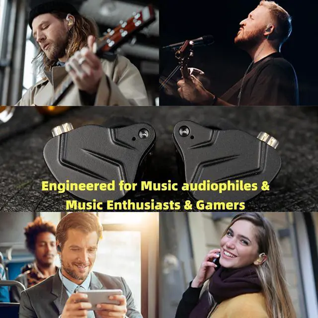 Alt view image 5 of 7 - KZ ZSN PRO X Gaming Earbuds in Ear Monitor Headphones, High Fidelity IEMS Earphones, Hybrid Dual Driver Wired Earbuds with 1BA 1DD Detachable Tangle-Free Cable for Computer Tablet (Black, without Mic)
