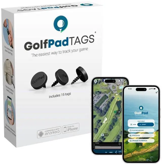 Main image of Real-Time Golf Tracking and Game Analysis System | Automatic Shot Tracking, No Charging Required, Works with iPhone and Android, Full Game Statistics, NFC Tag Technology