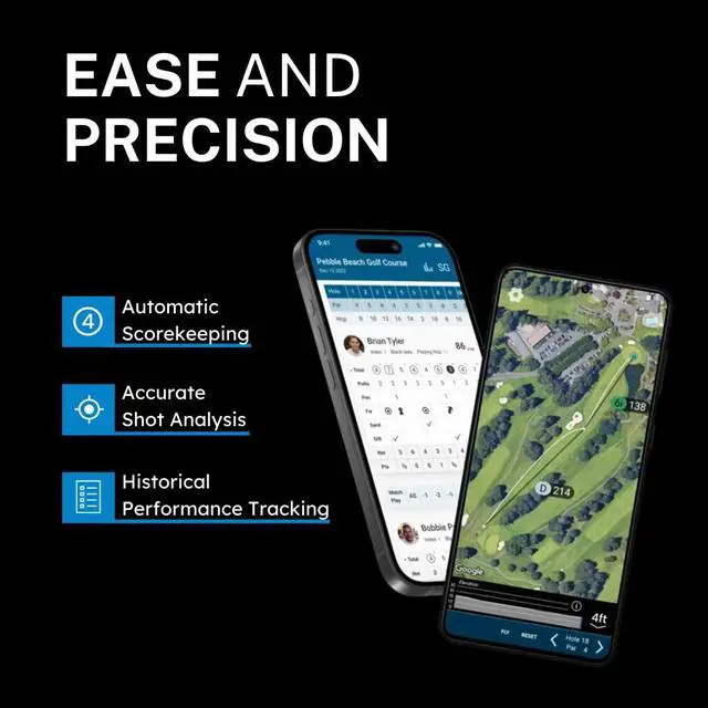 Alt view image 2 of 7 - Real-Time Golf Tracking and Game Analysis System | Automatic Shot Tracking, No Charging Required, Works with iPhone and Android, Full Game Statistics, NFC Tag Technology