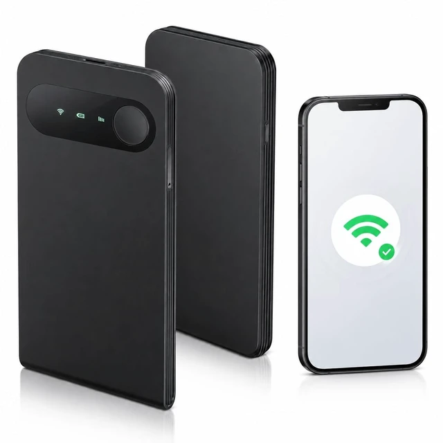 Main image of ECOVOX E1 Portable 4G LTE WiFi Hotspot, SIM-Free Mobile Router, Cloud SIM | Global Network Accessible, 3000mAh Capacity, Connects Up to 9 Devices, WPA2 Security, for Travel & Business Trip