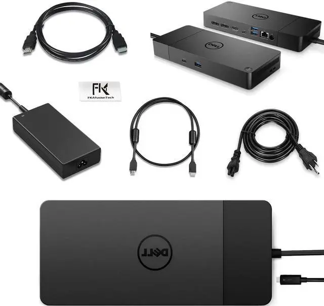 Main image of WD19S Dell Docking Station, Performance Dock WD19S, 180W Power Adapter + 130W Power Delivery, Support Dual/Triple Monitor & 4K Displays, with Fkafusion Tech HDMI and DP Cable, New