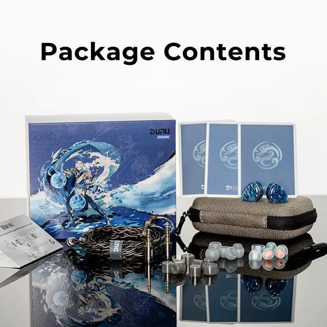 Alt view image 5 of 6 - DUNU DN142 in Ear Monitor, 1DD 4BA 2Planar Hybrid IEM, HiFi in-Ear Earphones with Silver-Plated OCC Cable for Musician Audiophile