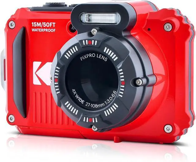 Alt view image 6 of 7 - PIXPRO WPZ2 Rugged Waterproof Shockproof Digital Camera 16MP 4X Optical Zoom 1080P Full HD Video, 2.7" LCD (Red) Bundle with Camera Case, SanDisk 32GB microSDHC Card (4 Items)